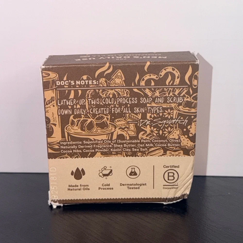 Dr Squatch Hot Choccy Limited Edition Natural Soap Bar Medium Grit Cocoa Nibs